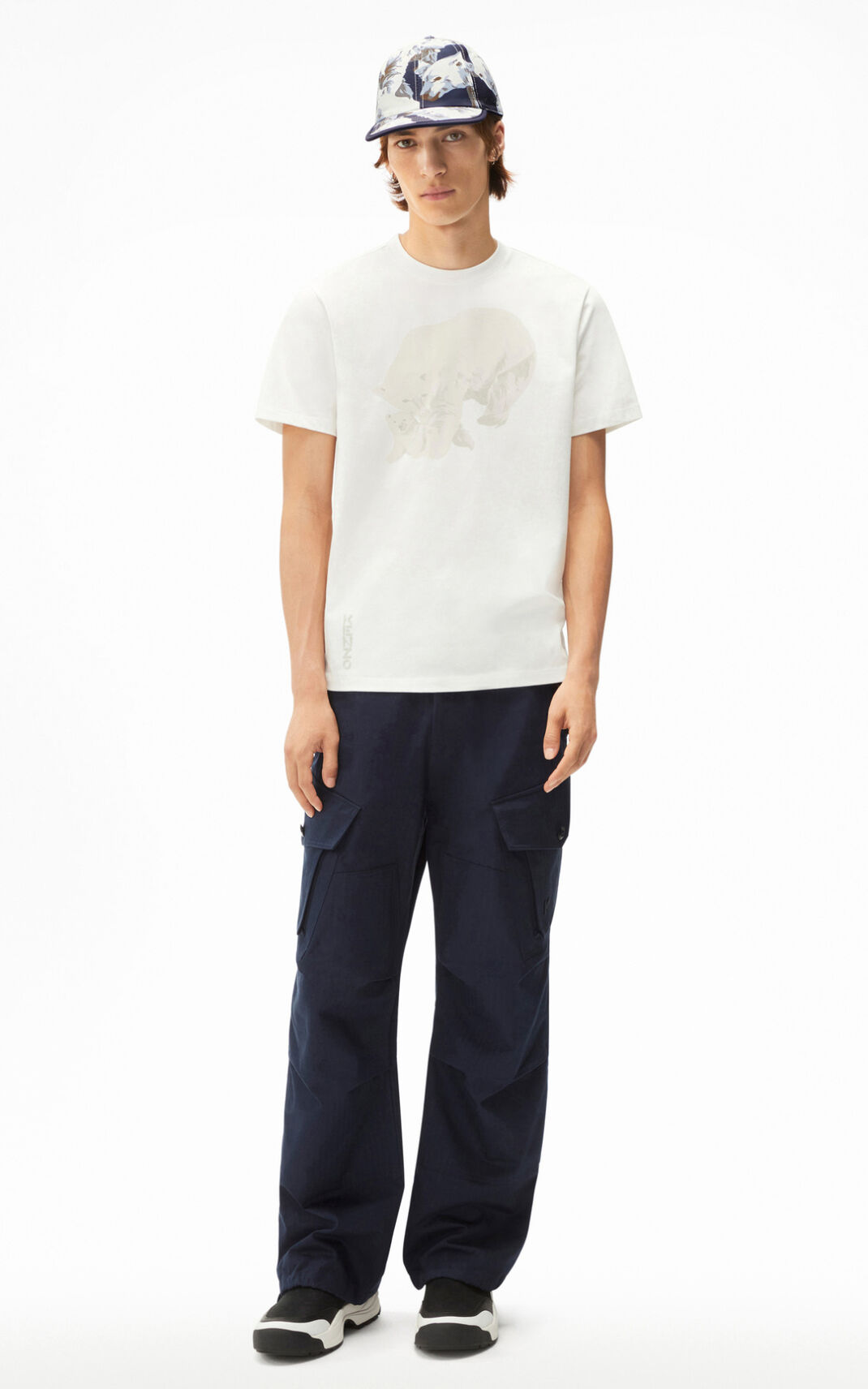 Camisetas Kenzo The Invierno Capsule Polar Bear Hombre Blancas SPM201583